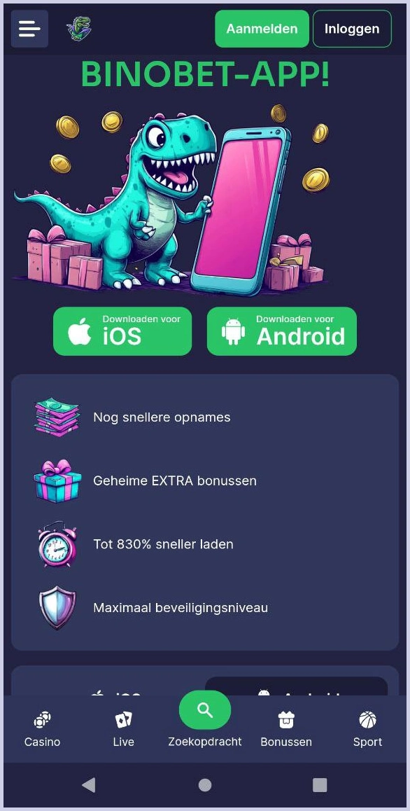 Mobiele ervaring bij Binobet casino